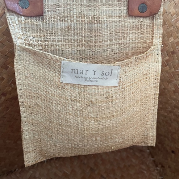 MAR Y SOL Capri Woven Straw Tote Beach Bag - Picture 10 of 11